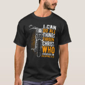 Faith I can do all things through christ christian Tシャツ (正面)