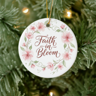 Faith in Bloom Floral Ornament セラミックオーナメント