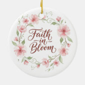 Faith in Bloom Floral Ornament セラミックオーナメント (裏面)