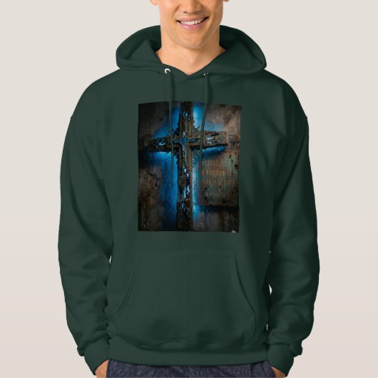 Faith in Christ Alone – Metallic Cross Hoodie パーカ (正面)