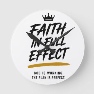 FAITH IN FULL EFFECT — プレミアムなインスピレーション ラウンド壁時計