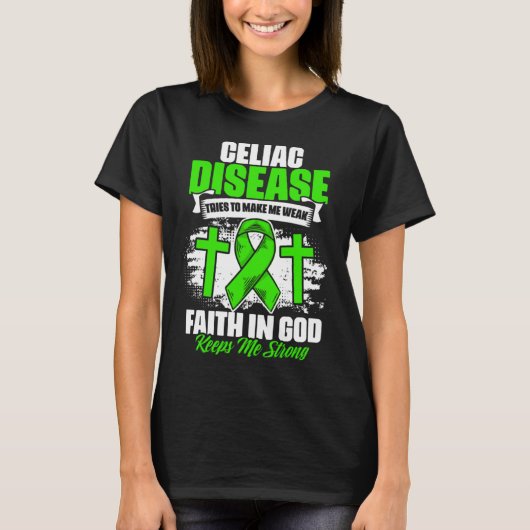 Faith In God  Celiac Warrior Celiac Disease Awaren Tシャツ (正面)