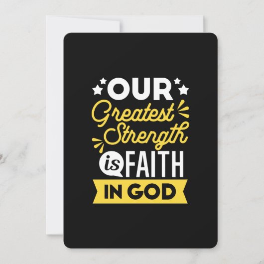 Faith in God – Our Greatest Strength Quote シーズンカード (正面)