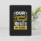 Faith in God – Our Greatest Strength Quote シーズンカード (スタンド正面)