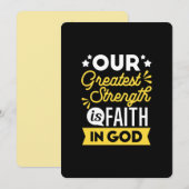 Faith in God – Our Greatest Strength Quote シーズンカード (正面/裏面)