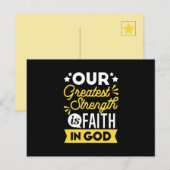 Faith in God – Our Greatest Strength Quote シーズンポストカード (正面/裏面)
