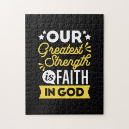 Faith in God – Our Greatest Strength Quote ジグソーパズル