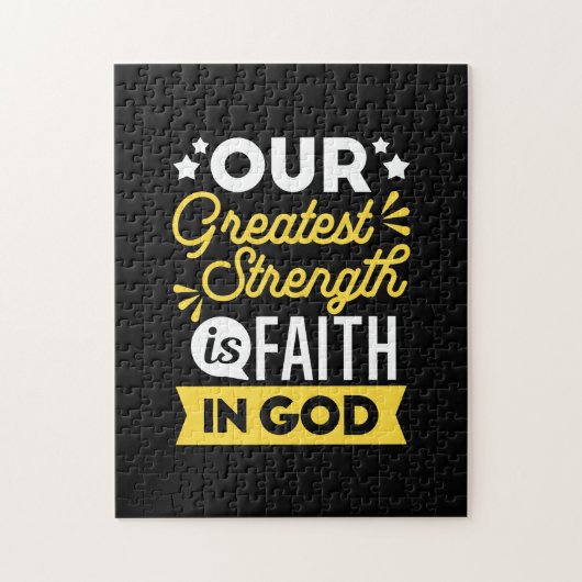 Faith in God – Our Greatest Strength Quote ジグソーパズル (縦)