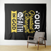 Faith in God – Our Greatest Strength Quote タペストリー (インサイチュ(横))