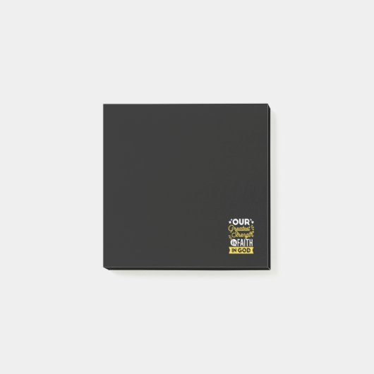 Faith in God – Our Greatest Strength Quote ポストイット (正面)