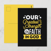 Faith in God – Our Greatest Strength Quote ポストカード (正面/裏面)