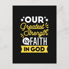 Faith in God – Our Greatest Strength Quote ポストカード