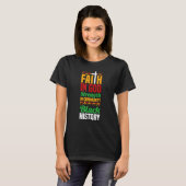 Faith In God Strength In Community Black History 1 Tシャツ (正面フル)