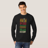 Faith In God Strength In Community Black History Tシャツ (正面フル)