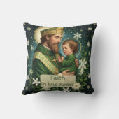 Faith in His Arms Saint Patrick with Baby Jesus  クッション (裏面)