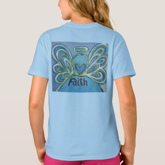 Faith Inspiration Angel T-Shirt (Art on Back Side) Tシャツ (裏面)