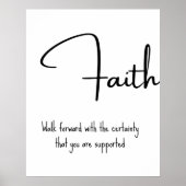 Faith Inspirational Quote Wall Print ポスター (正面)