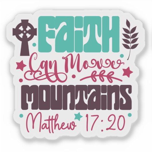 Faith-Inspired Bible Verse Stickers シール (正面)