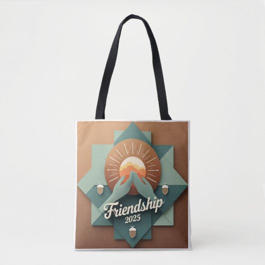 Faith-Inspired Sun Fiesta Tote Bag 2025 トートバッグ (正面)