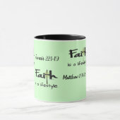 "Faith is a Lifestyle" - Hot Beverage Cup / Mug マグカップ (中央)