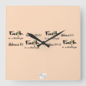 "Faith is a Lifestyle" Wall Clock スクエア壁時計 (正面)