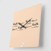 "Faith is a Lifestyle" Wall Clock スクエア壁時計 (傾斜)