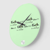 "Faith is a Lifestyle" Wall Clock ラージ壁時計 (傾斜)
