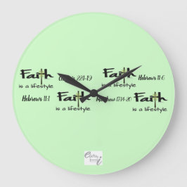 "Faith is a Lifestyle" Wall Clock ラージ壁時計