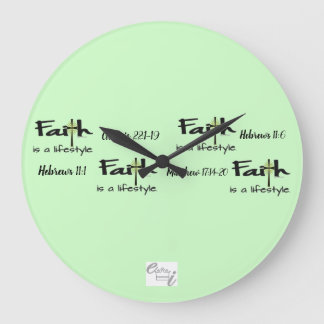 "Faith is a Lifestyle" Wall Clock ラージ壁時計