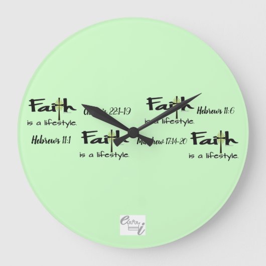"Faith is a Lifestyle" Wall Clock ラージ壁時計 (正面)