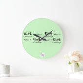 "Faith is a Lifestyle" Wall Clock ラージ壁時計 (ホーム)