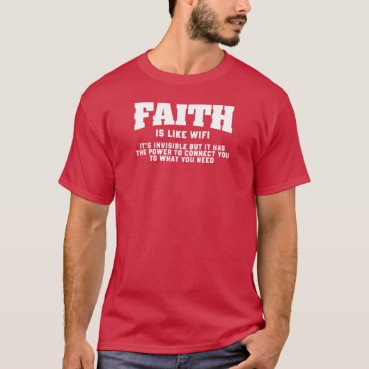 Faith Is Like Wifi - Funny Christian Pastoral Tシャツ (正面)