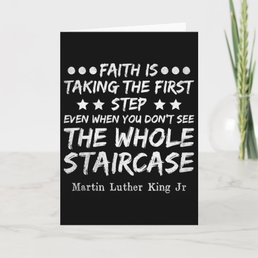 Faith Is Taking The First Step Mlk Day Black Histo カード (正面)
