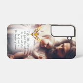 Faith Jesus Embracing Baby Realistic Gold Dove Samsung Galaxyケース (裏面横)