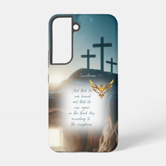 Faith Jesus Resurrection Gold Dove Calvary Samsung Galaxyケース (裏面)