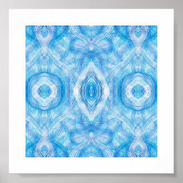 Faith Light Blue Abstract Watercolor Art ポスター