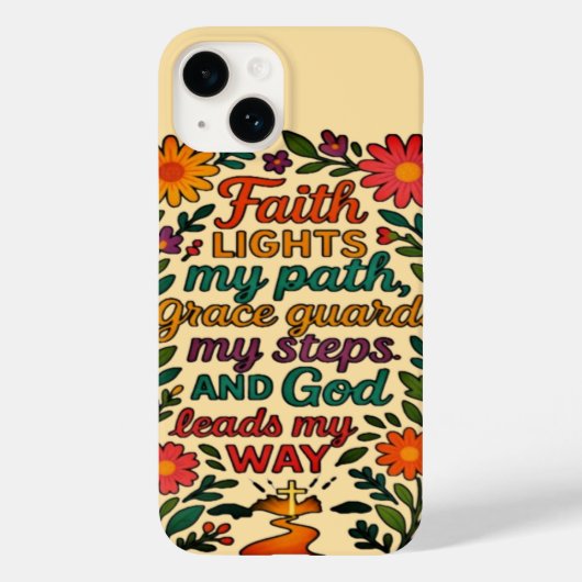 Faith Lights My Path Christian Art - Inspirationa Case-Mate iPhoneケース (裏面)
