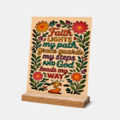 Faith Lights My Path Christian Art - Inspirational アクリルサイン (傾斜)