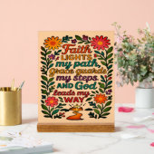 Faith Lights My Path Christian Art - Inspirational アクリルサイン (ウェディング)