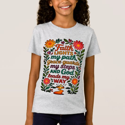 Faith Lights My Path Christian Art - Inspirational Tシャツ (正面)