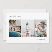 Faith, Love, Family Minimalist 数々の Photo シーズンカード (正面)
