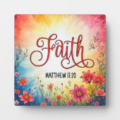 Faith Matthew 17:20 Inspirational Tabletop Plaque フォトプラーク (正面)