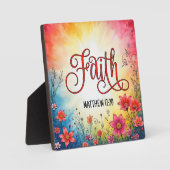 Faith Matthew 17:20 Inspirational Tabletop Plaque フォトプラーク (正面)