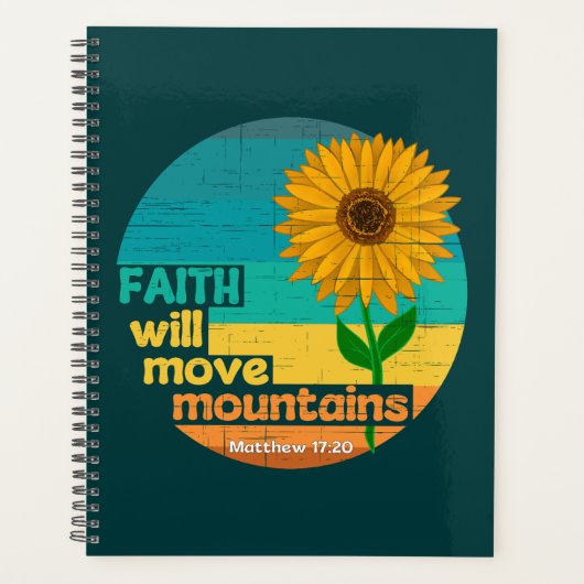 Faith Move Mountains Christian Design プランナー手帳 (正面)