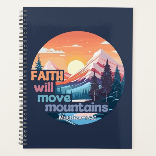 Faith Move Mountains Christian Design プランナー手帳 (正面)