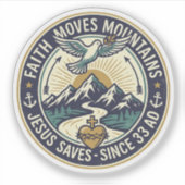 Faith Moves Mountains  シール (正面)