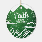 Faith Moves Mountains Inspirational Scripture 🎄 セラミックオーナメント (左)