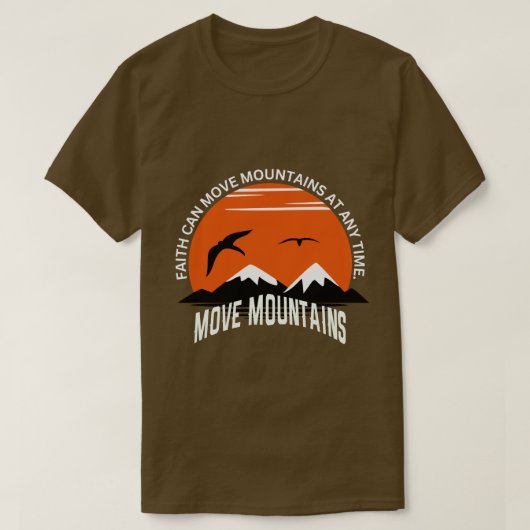 Faith Moves Mountains – Sunset Serenity Edition Tシャツ (デザイン正面)
