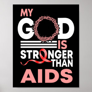 Faith My God Is Stronger Than AIDS Awareness ポスター