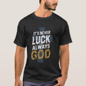 Faith Over Chance Inspirational Statement Tee Tシャツ (正面)
